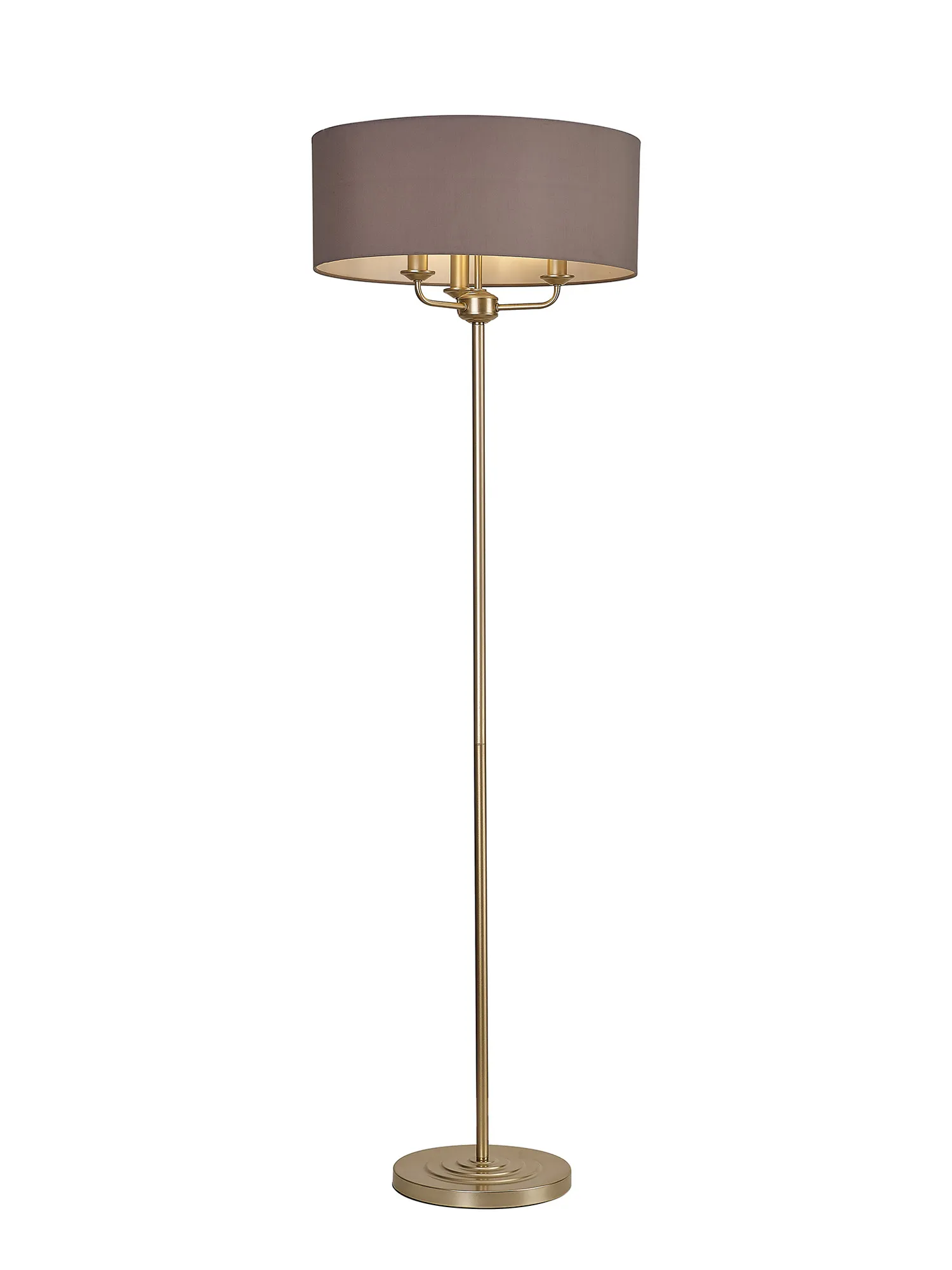 Banyan 45cm 3 Light Floor Lamp Champagne Gold; Grey